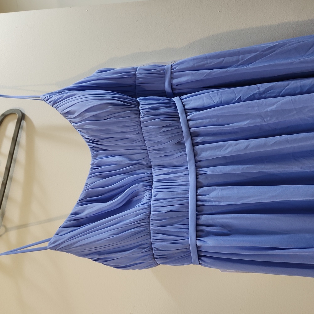 Periwinkle light purple spaghetti strap long dress